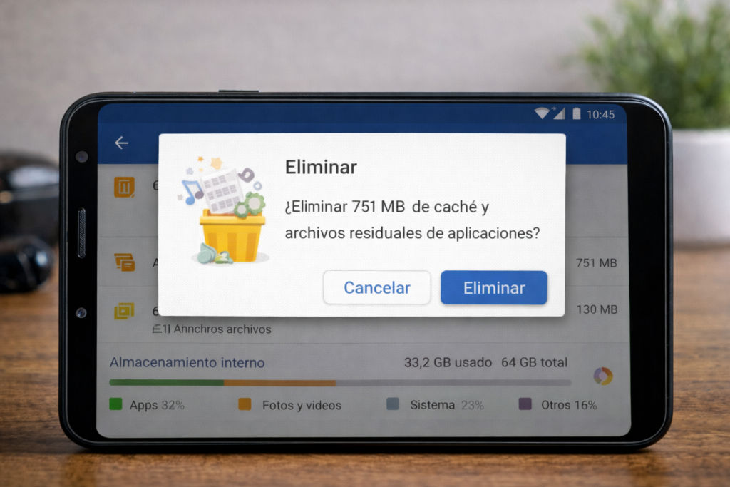 optimizar espacio para evitar el almacenamiento lleno del teléfono